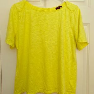 Talbots lemon yellow tee with tie size 1X